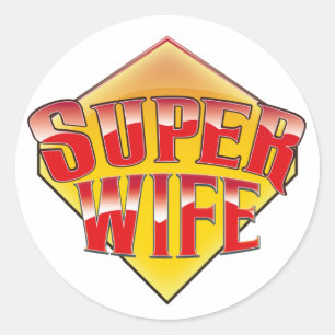 Sticker Rond Super Femme