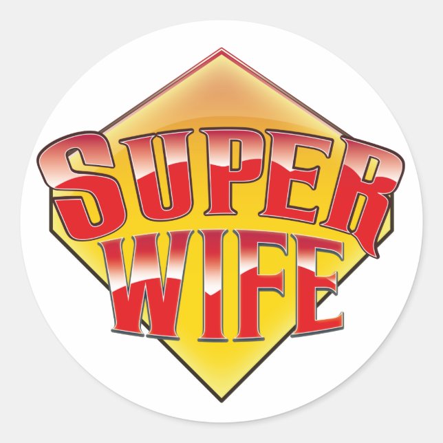 Sticker Rond Super Femme (Devant)