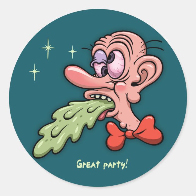 Sticker Rond Super fête ! (Devant)