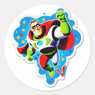 Sticker Rond Super Fête d'Anniversaire – Édition Girl Power !