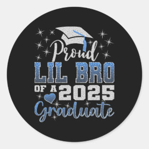 Sticker Rond Super Fier Lil Bro De 2025 Diplômé Awesome Famil