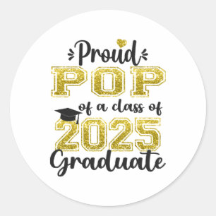 Sticker Rond Super Fière Pop De 2025 Diplômé Senior