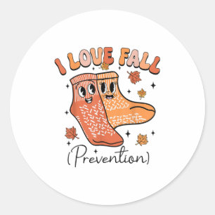 Sticker Rond Super I Automne Prévention Automne Pt Chute Physiq