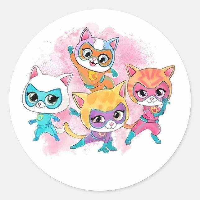 STICKER ROND SUPER KITTLES (Devant)