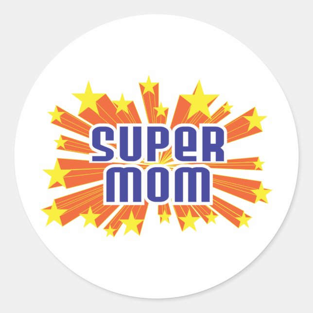 Sticker Rond Super Maman (Devant)