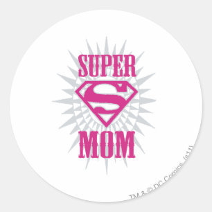 Sticker Rond Super Maman Starburst