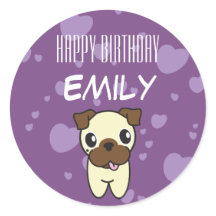 Super mignon Carlin Purple Coeur Design