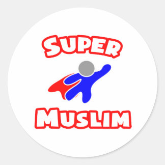 Sticker Rond Super musulman