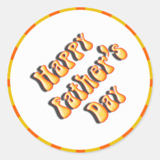 Sticker Rond Super Orange Retro Pour Fête des pères