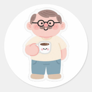 Sticker Rond 👨 Super Papa