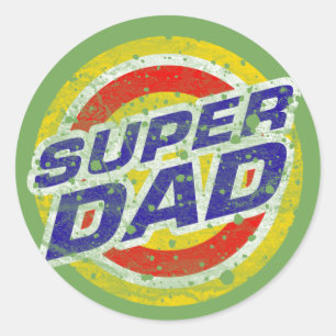 Sticker Rond Super papa
