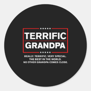 Sticker Rond Super Papy - Campagne drôle de Donald Trump