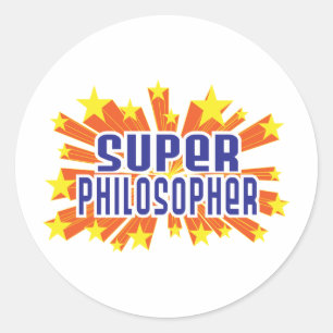 Sticker Rond Super philosophe
