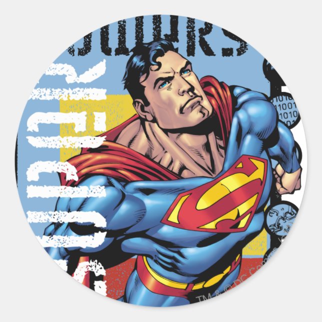Sticker Rond Super Powers (Devant)