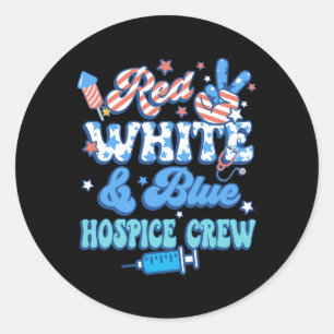 Sticker Rond Super Rouge Bleu Bleu Hospice Crew Nurice 4