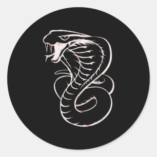 Sticker Rond Super serpent King Cobra