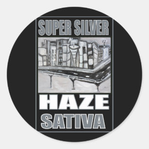 STICKER ROND SUPER SILVER HAZE SATIVA