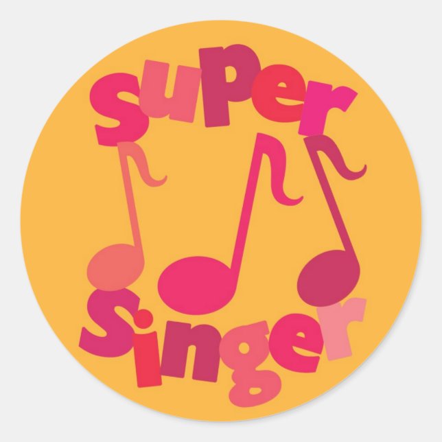 Sticker Rond Super Singer (Devant)