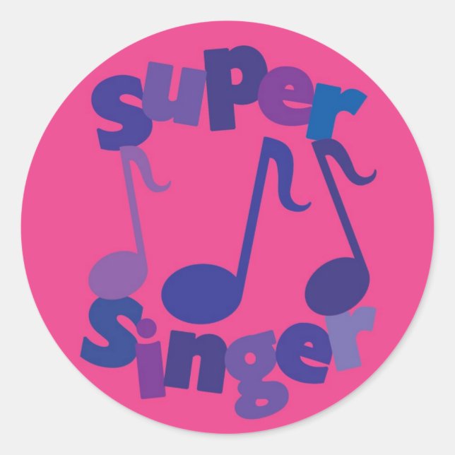 Sticker Rond Super Singer (Devant)