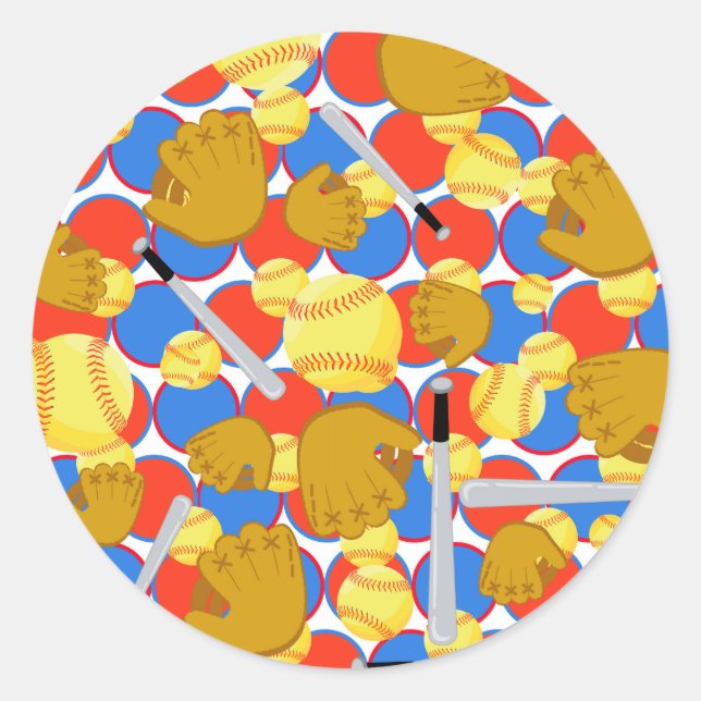 Sticker Rond Super Softball (Devant)