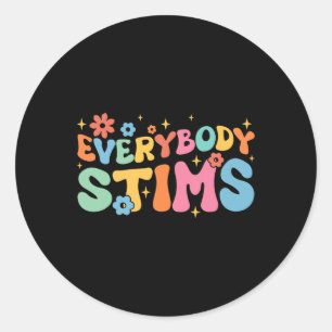 Sticker Rond Super Tout Le Monde Stipule L'Éducation Spéciale A