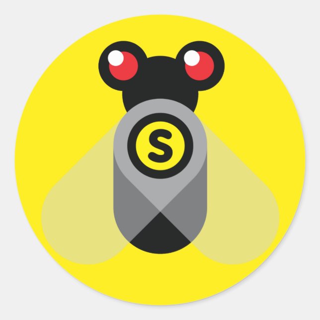 Sticker Rond Super vol (Devant)