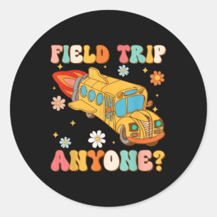 Sticker Rond Super Voyage sur le terrain N'importe qui Conducte