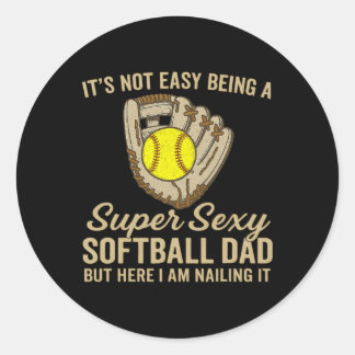 Sticker Rond Super Y Softll Papa Citation Drôle Softll Amant 