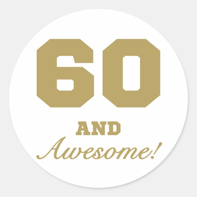 Sticker Rond Superbe 60e anniversaire (Devant)