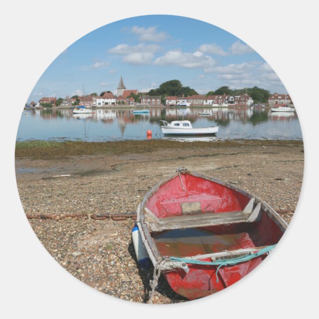 Sticker Rond Superbe Bosham Harbour Angleterre (Devant)