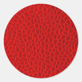 Sticker Rond Superbe texture en cuir rouge