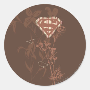 Sticker Rond Supergirl Brown Bird