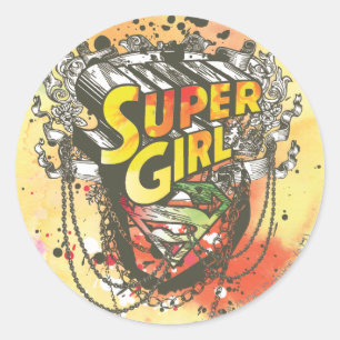 Sticker Rond Supergirl Chains
