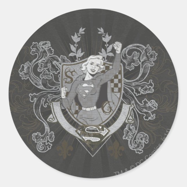 Sticker Rond Supergirl Crest (Devant)