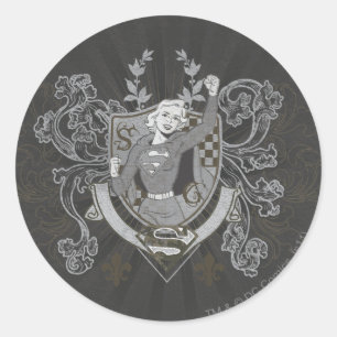 Sticker Rond Supergirl Crest