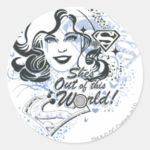 Sticker Rond Supergirl elle est hors de ce monde !