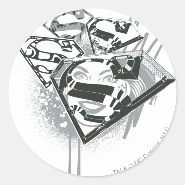 Sticker Rond Supergirl Gardez-le frais 1 (Devant)