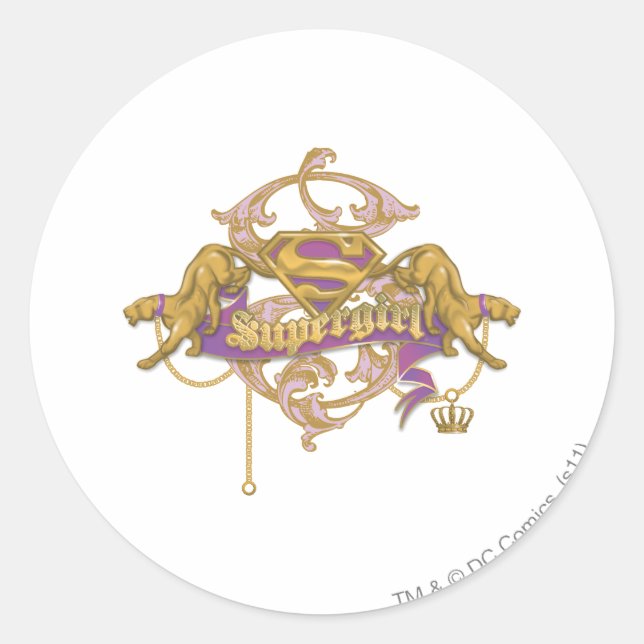 Sticker Rond Supergirl Golden Cat 2 (Devant)