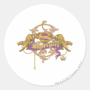 Sticker Rond Supergirl Golden Cat 2