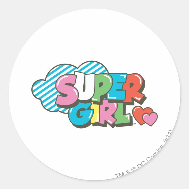 Sticker Rond Supergirl J-Pop 9 (Devant)