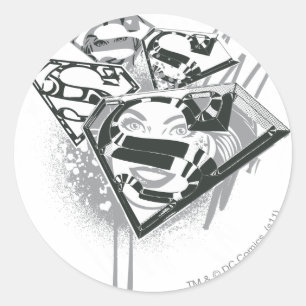 Sticker Rond Supergirl le gardent 1 frais