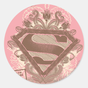Sticker Rond Supergirl Metropolis Ballet rose