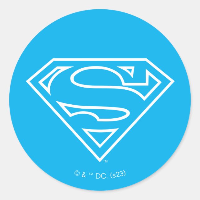 Sticker Rond Supergirl Outline S-Shield (Devant)