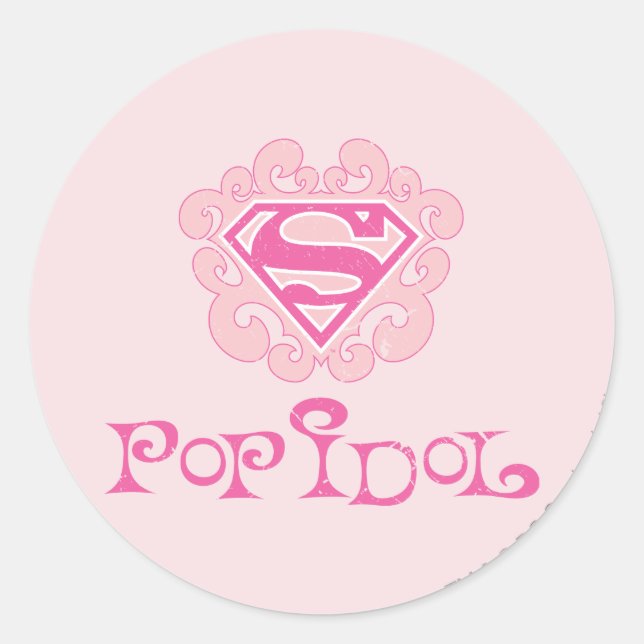 Sticker Rond Supergirl Pop Idol (Devant)
