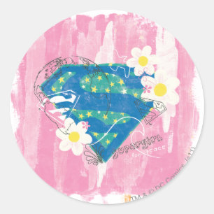 Sticker Rond Supergirl pour Peace Pink