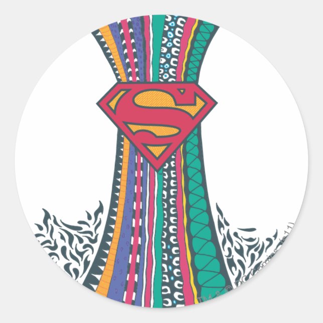 Sticker Rond Supergirl Random World 4 (Devant)