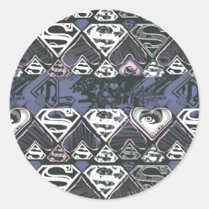 Sticker Rond Supergirl Répéter S Motif
