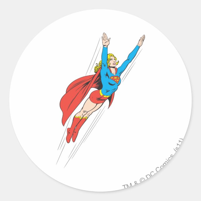 Sticker Rond Supergirl Soars High (Devant)