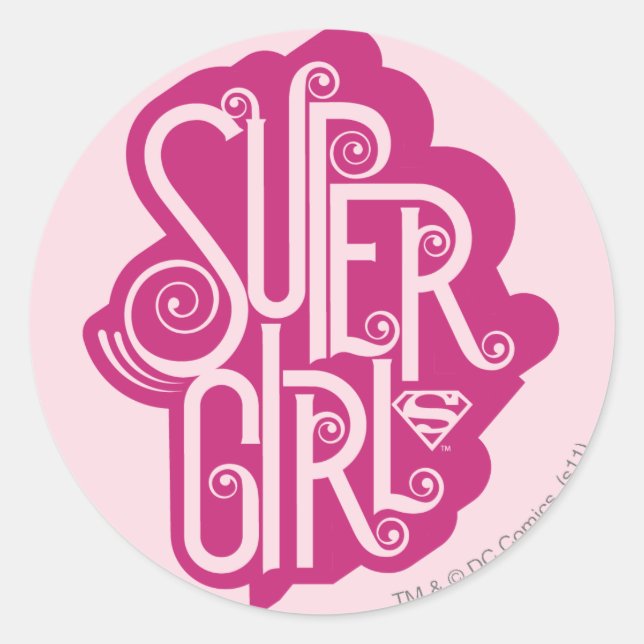 Sticker Rond Supergirl Swirl 1 (Devant)