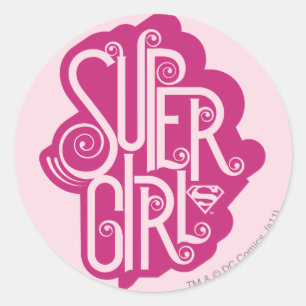 Sticker Rond Supergirl Swirl 1